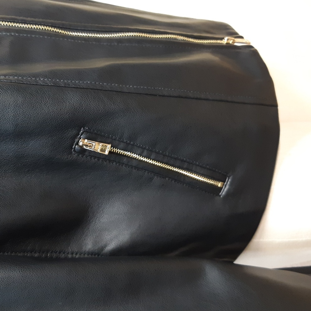 Chico's Black Faux Leather Jacket - Picture 4 of 10